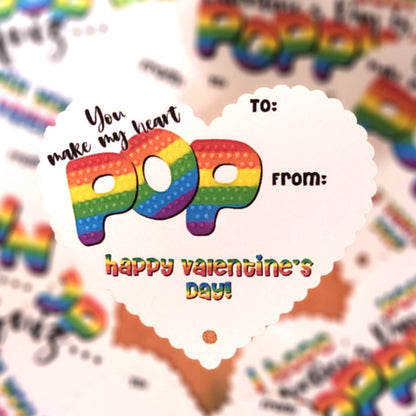 POP-IT Valentine's - CARDS ONLY 24 Pack