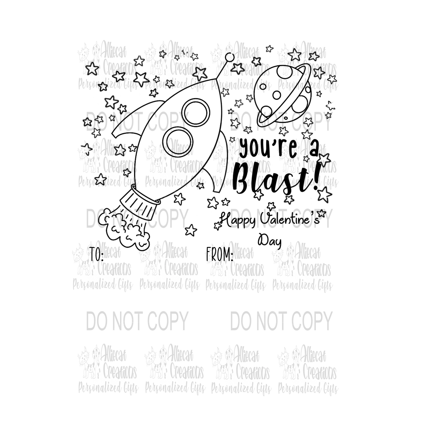 Space Color Me Valentine’s Day print and cut DIGITAL FILE
