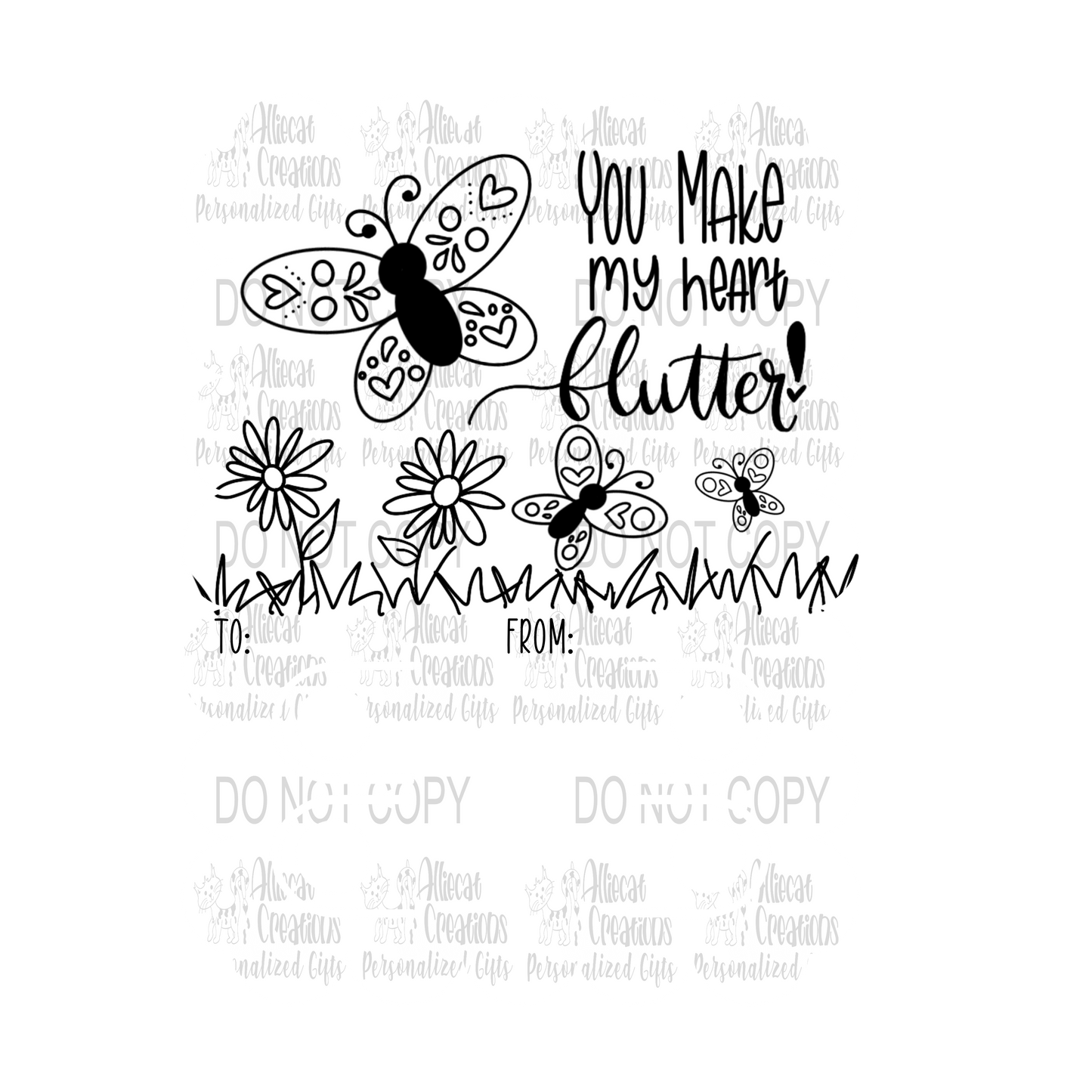 Cute Bugs Color Me Valentine’s Day print and cut DIGITAL FILE