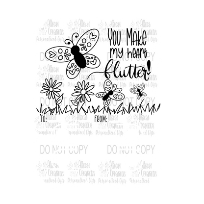 Cute Bugs Color Me Valentine’s Day print and cut DIGITAL FILE