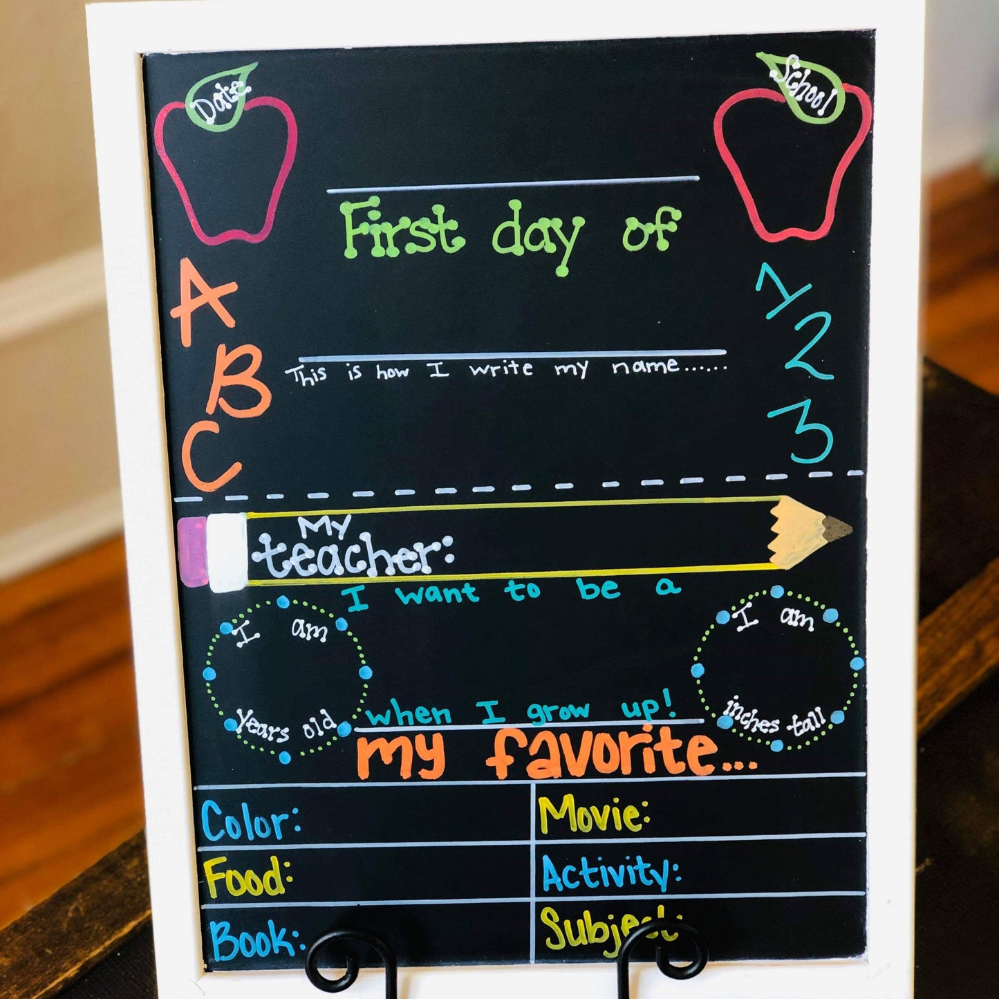 First/Last Day of School Chalkboard