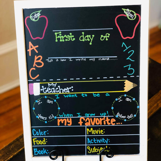 First/Last Day of School Chalkboard